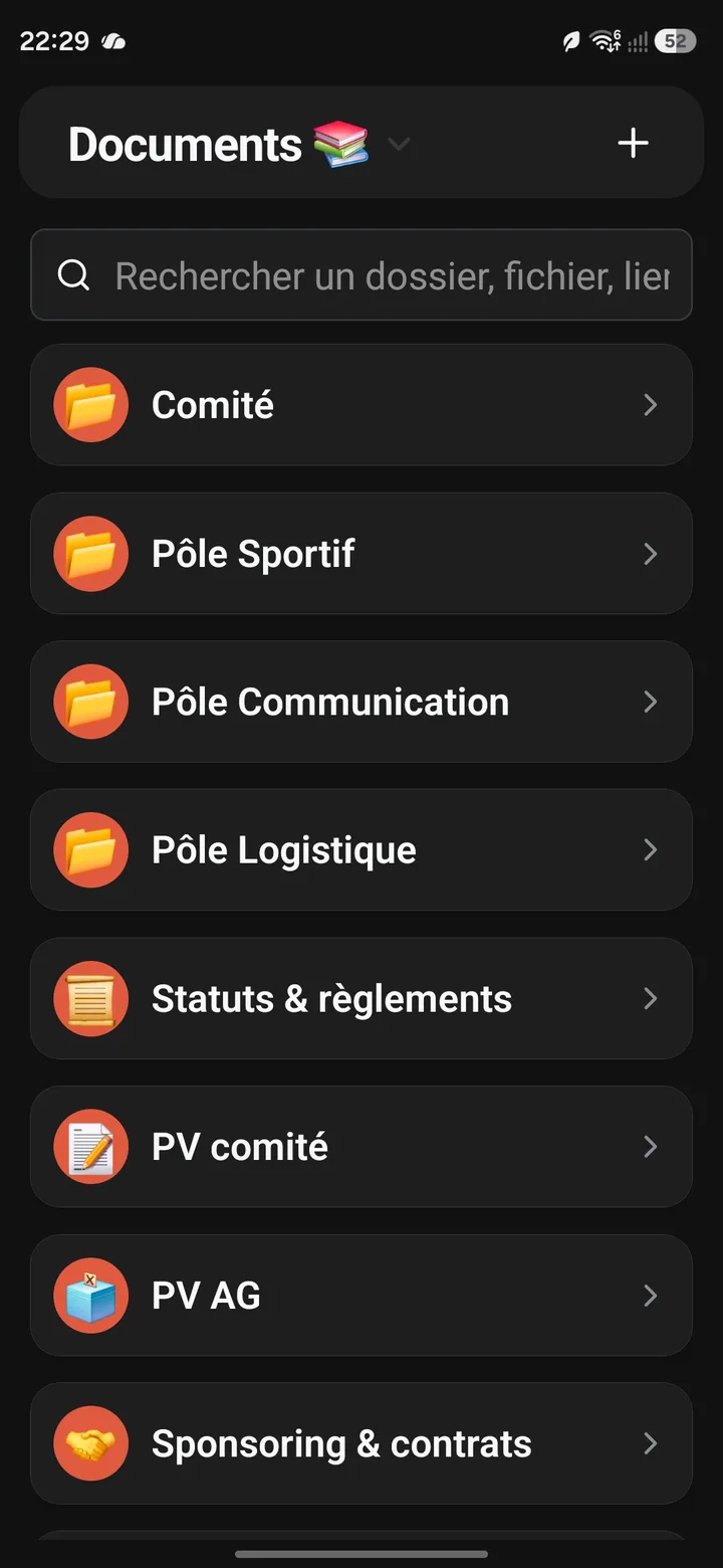 Konclav — documents et dossiers